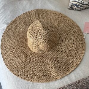 Amiani Tan Wide-Brimmed Sun Hat